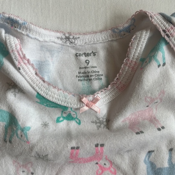 5-Piece Carter's Baby Girl Winter Snowflake Set Size 9 Months - Picture 6 of 14